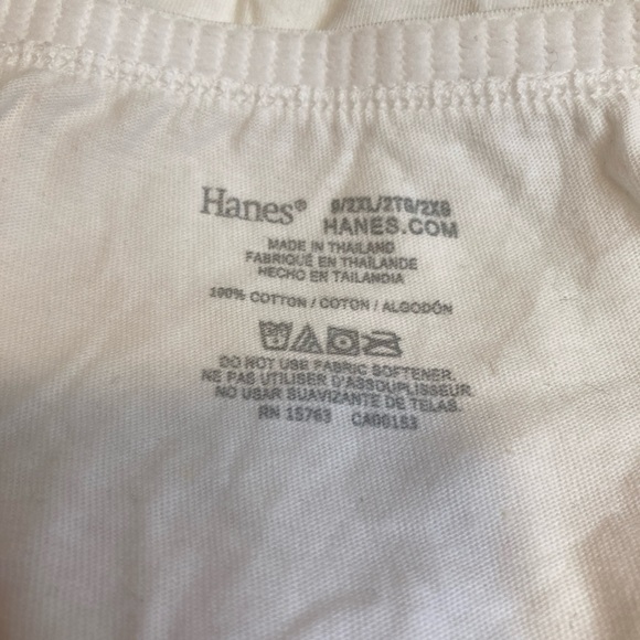 5-Hanes Her Way Cotton Brief Underwear White Size 9/2XL NWOT - Picture 2 of 3